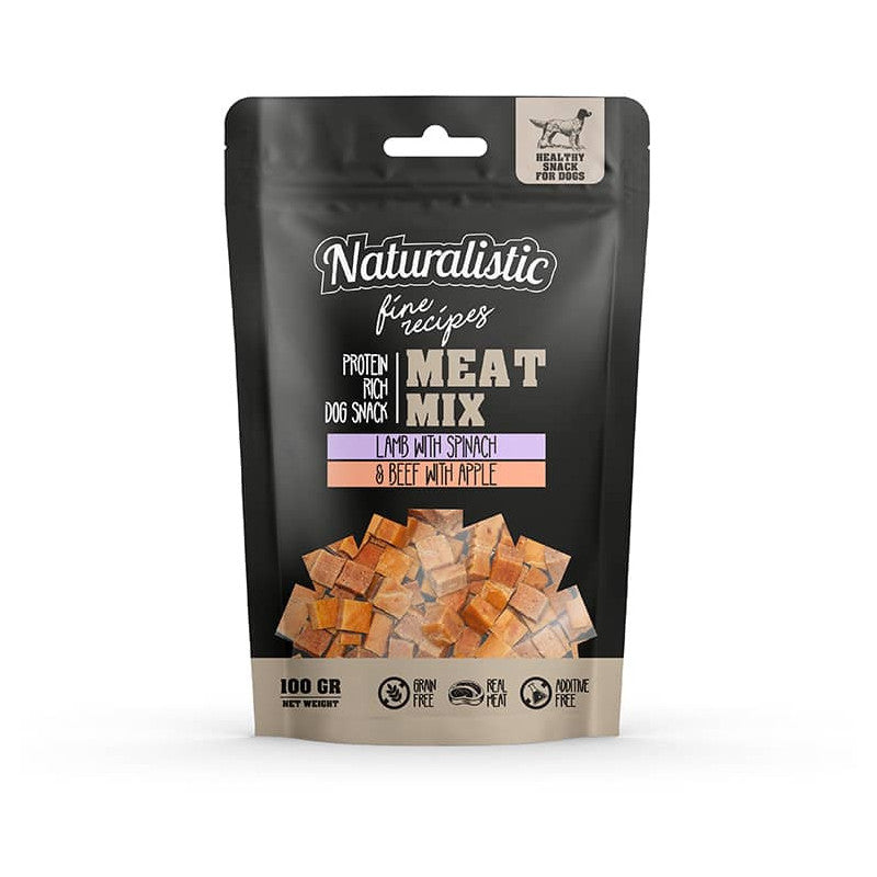 Naturalistic Perros fine Meatmix Lamb Spinach & Beef Apple 100g