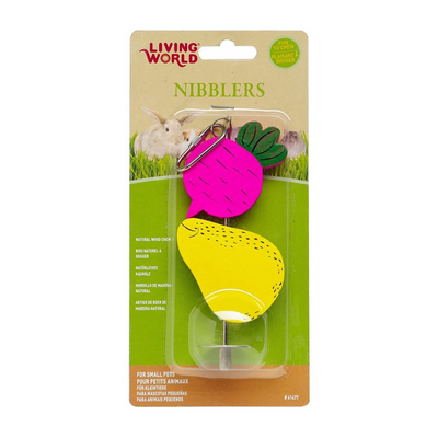 Living World Nibblers Madera Masticable Remolacha y Pera Con Gancho