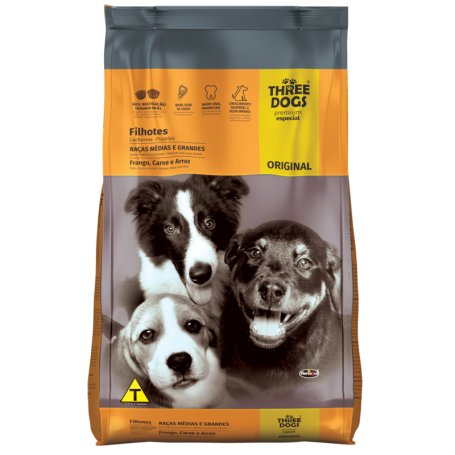 Three Dogs Original Cachorros Razas Medianas Y Grandes