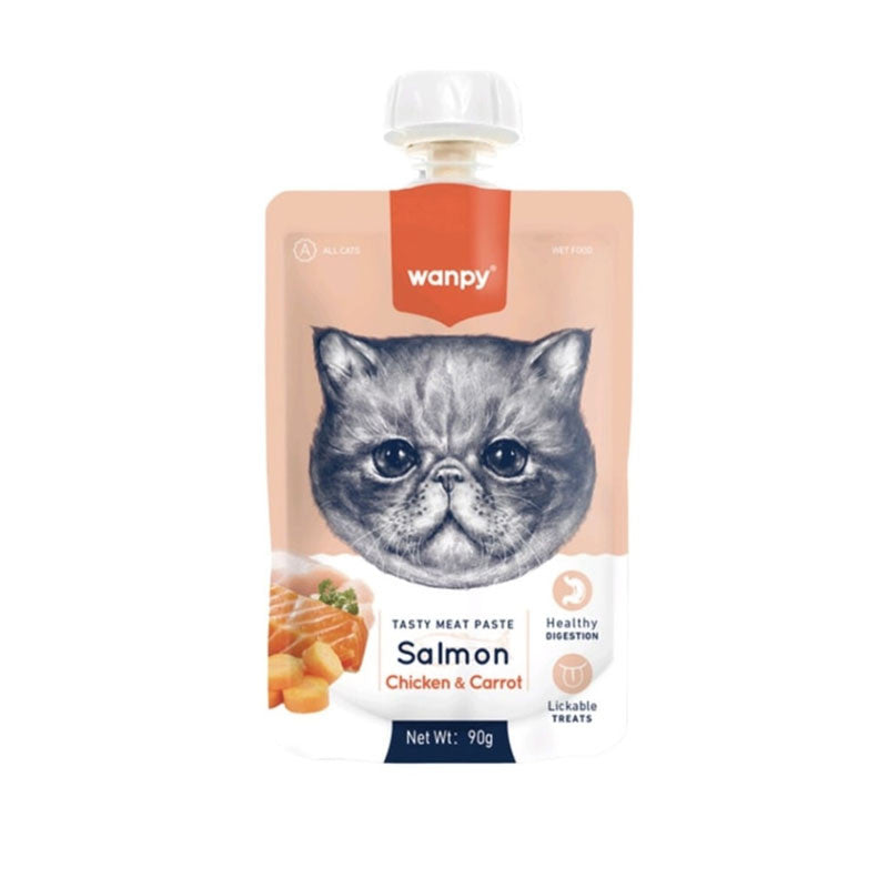 Wanpy Tasty Meat Gato Salmón, Chicken & Carrot 90g