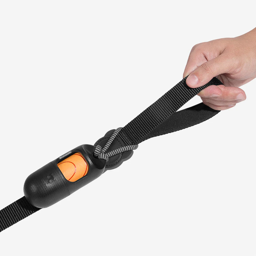 Zee Dog Poop Bag Dispenser Negro + 1 Roll Fluorescente