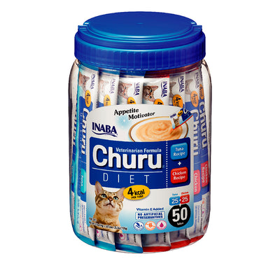 Inaba Churu Diet Gatos Atun y Pollo 50 Tubos