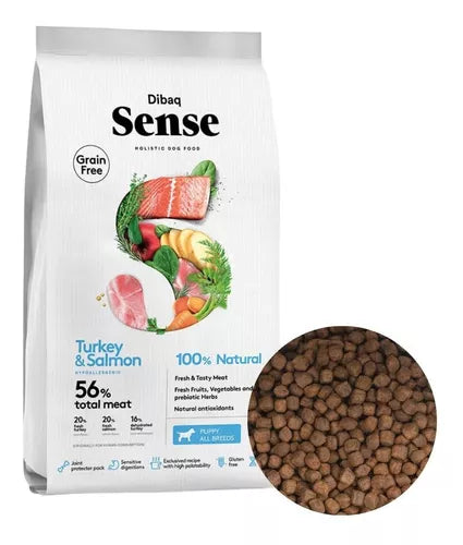 Dibaq Sense Perro Cachorros Pavo y Salmon 2K