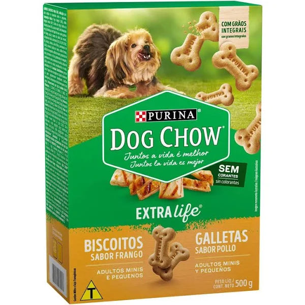 Dog Chow Galletas Perros Adultos Pequeños y Mini Pollo 500g