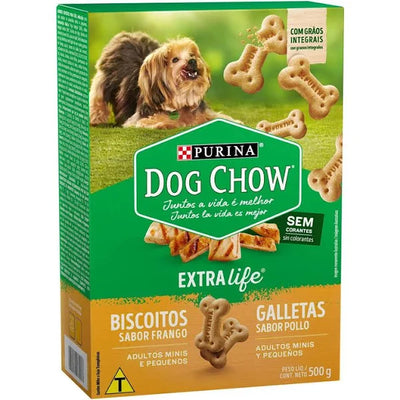 Dog Chow Galletas Perros Adultos Pequeños y Mini Pollo 500g