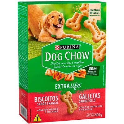 Dog Chow Galletas Pollo Perros Medianos y Grandes 500g