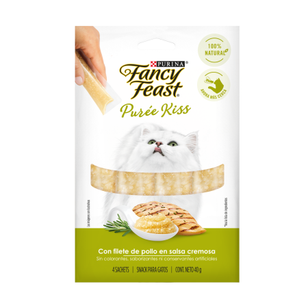 PURINA® Fancy Feast Puree Kiss Pollo Gatos