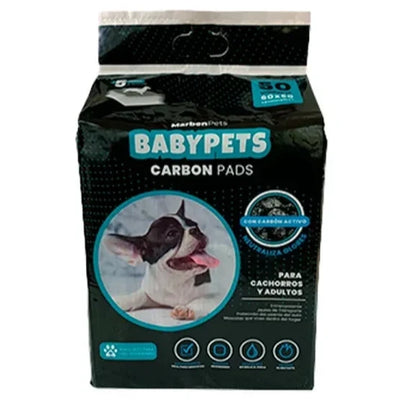 Sabanillas Baby Pets Training Carbon Pads 50 Unidades 60x60cm