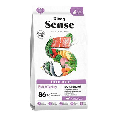 Dibaq Sense Gatos Adultos Pescado Y Pavo