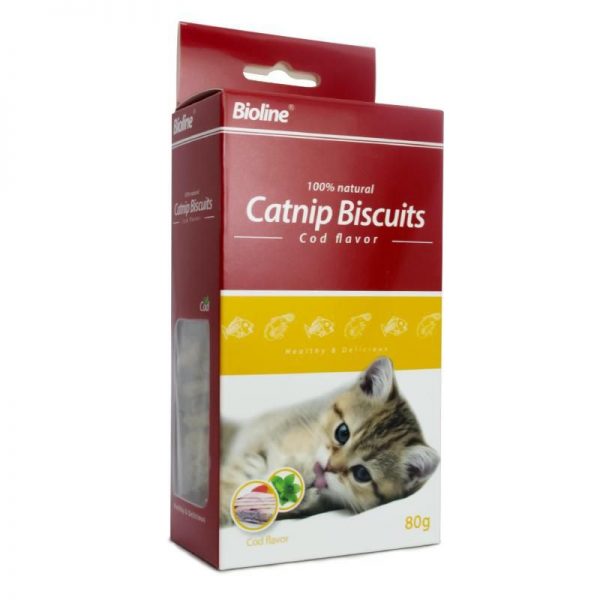 Bioline Galletas Catnip y Bacalao 80g