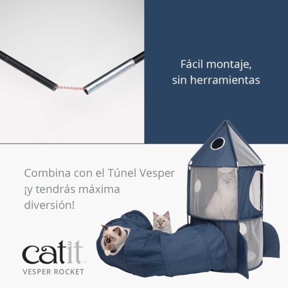 Catit Vesper Túnel Mat Azul Gatos
