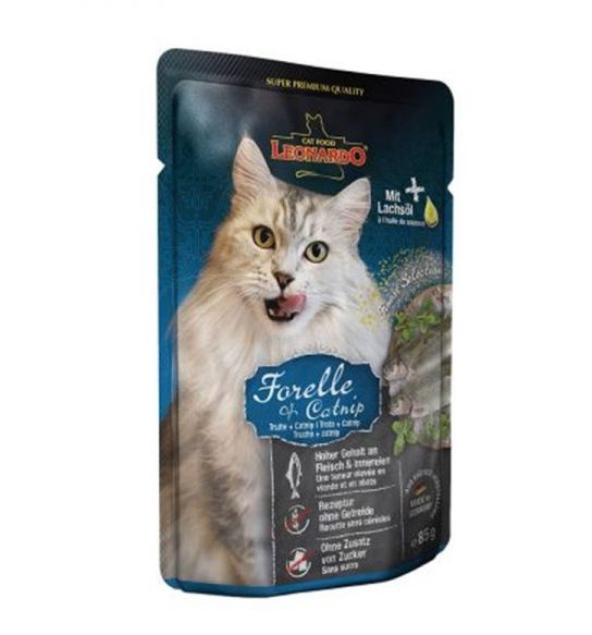 LEONARDO® Pouch Trucha y Catnip Gatos
