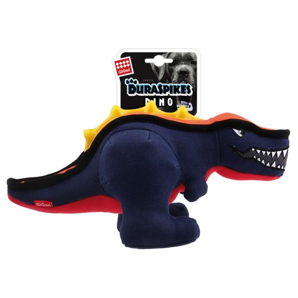 GiGwi Duraspikes Dinosaurio Azul Perros