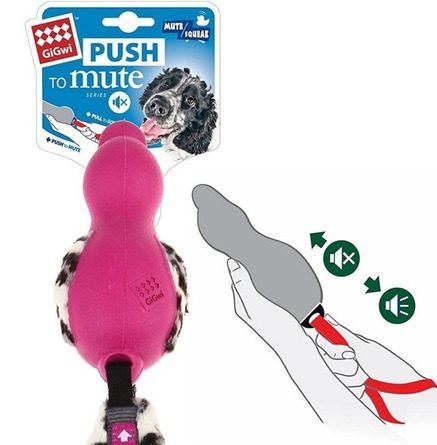 GiGwi Pato Fucsia Cola de Felpa