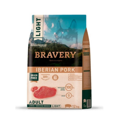 Bravery Light Iberian Pork Perros Adultos Medianos y Grandes