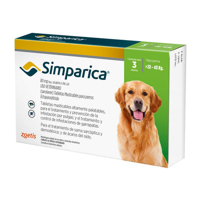 Simparica Zoetis Perros 80mg 20K - 40K