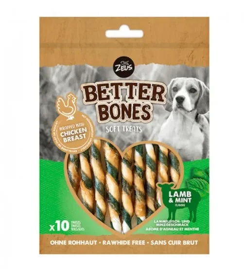 Zeus Better Bones Palitos Cordero Y Menta Perros