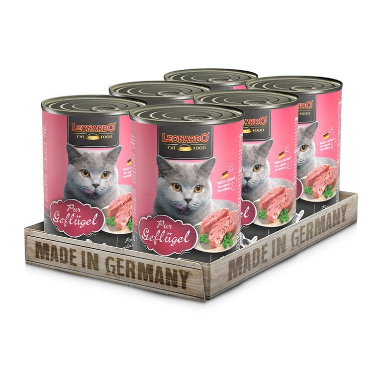 Pack 6un Leonardo Quality Selection Ave Lata Gatos
