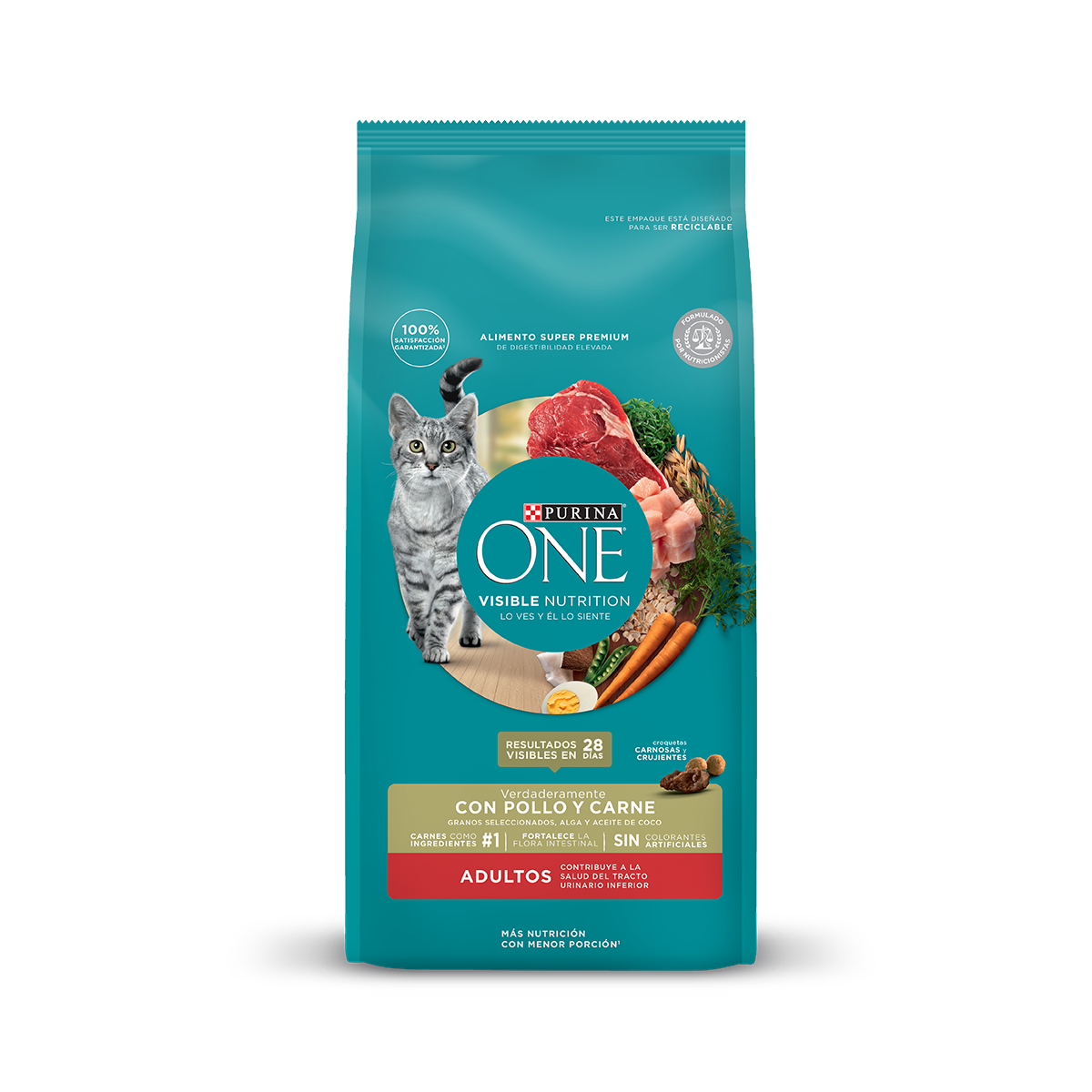 Purina One Gato Adulto Pollo y Carne 2K