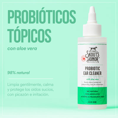 Skout's Honor Limpiador Probiótico de Oidos Perro y Gato 118ml