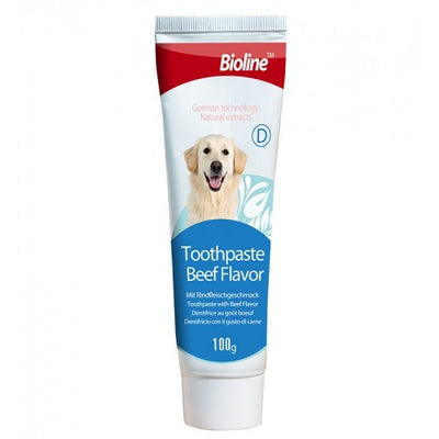 Bioline Pasta Dental Perro Sabor Carne 100g