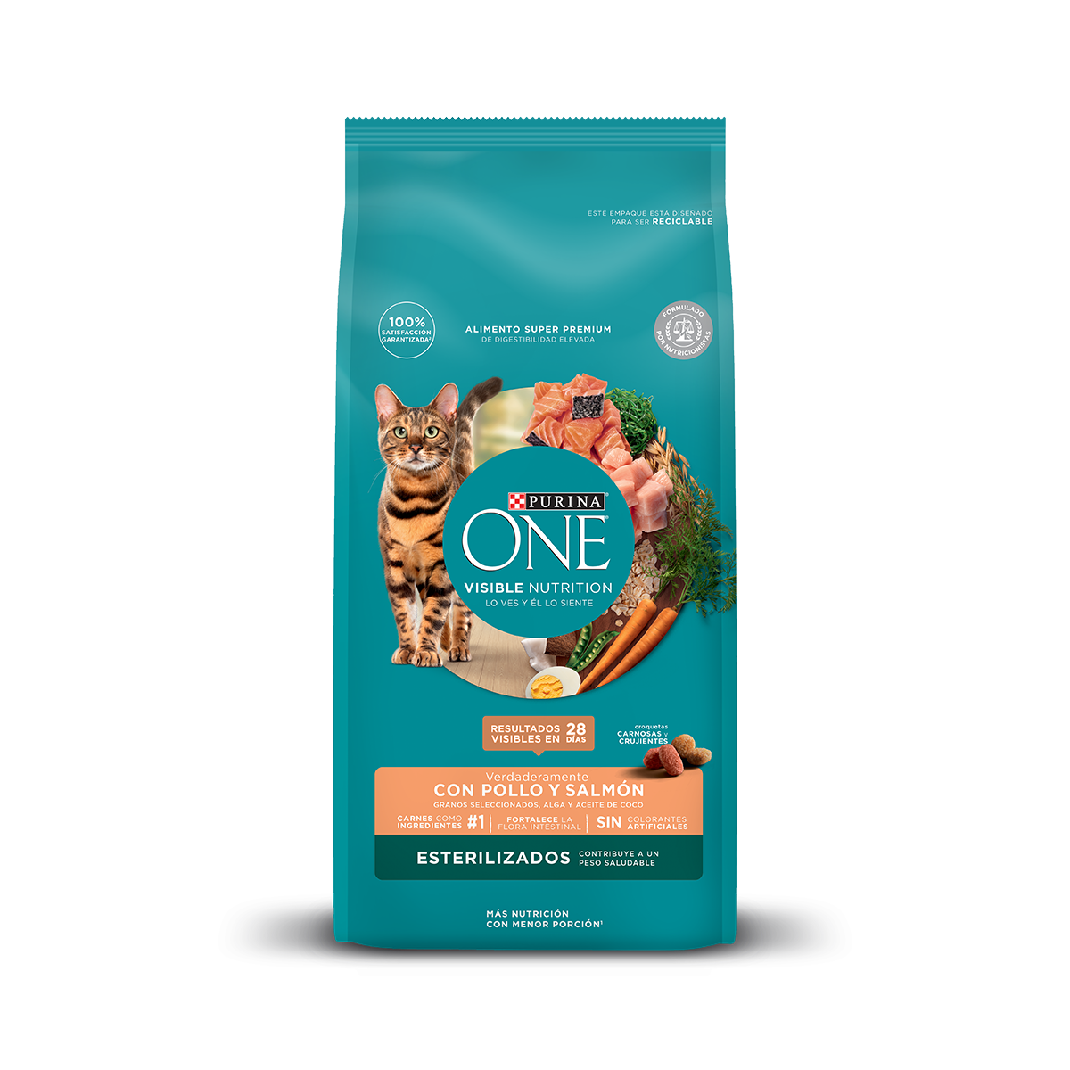 PURINA® ONE® Gato Esterilizado Pollo y Salmón 2K