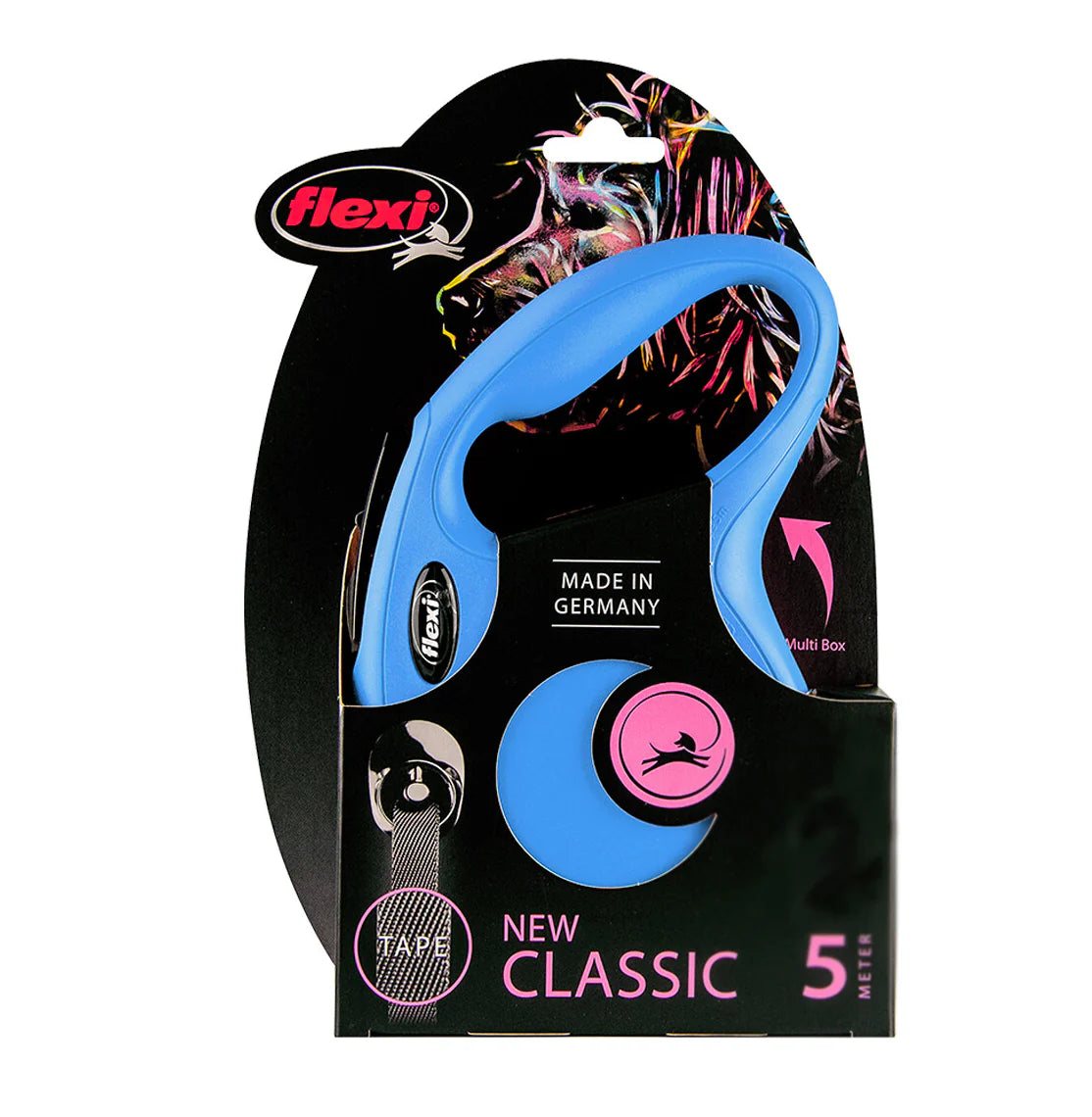 Flexi New Classic Cinta Correa Retractil Perros S Azul 5M