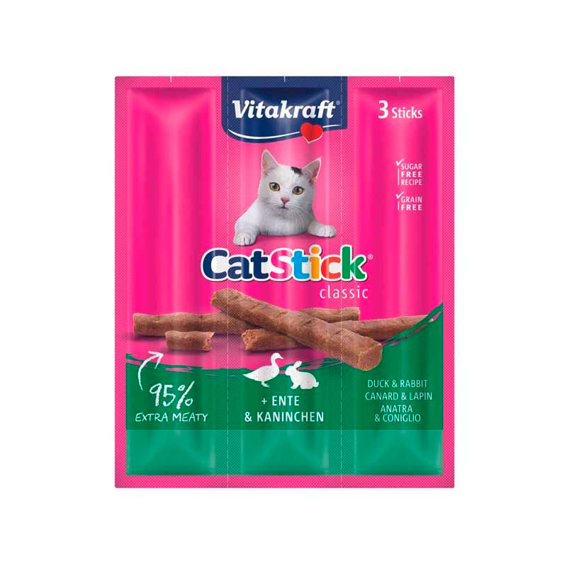 Vitakraft Cat Stick Classic Pato y Conejo