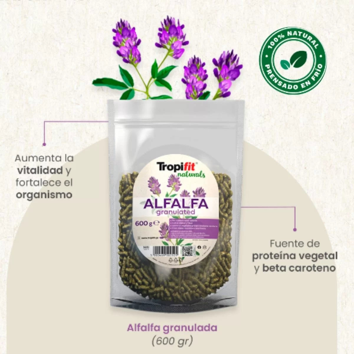 Tropifit Naturals Alfalfa Granulada 600g
