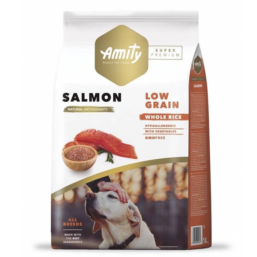 Amity Low Grain Salmon Perro Adulto
