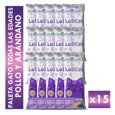 Pack Gerolamo Salvatore Lolicat Pollo y Arandano Gatos 15un