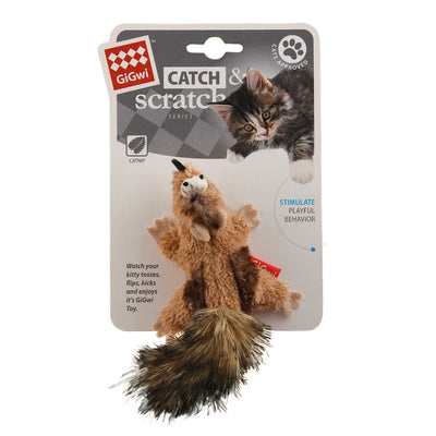 Gigwi Catch & Scratch Ardilla con Catnip Gatos