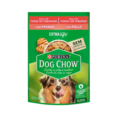Dog Chow Pouch Perro Adulto Todos los Tamaños Pollo 100g