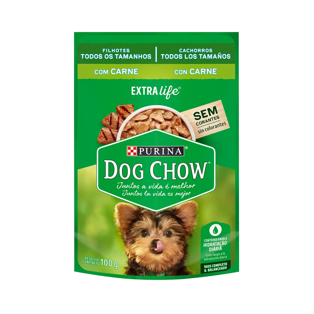 Dog Chow Pouch Cachorro Carne 100g