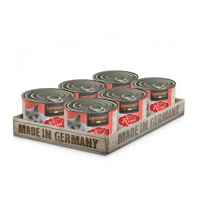 Pack 6un Leonardo Quality Selection Ternera Lata Gatos 200g