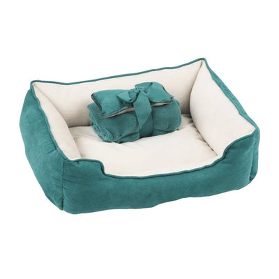 Pawise 3 en 1 Cama/Manta/Cojin Verde