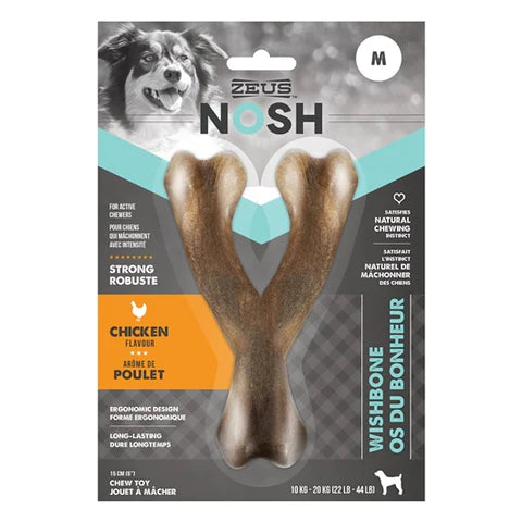 Zeus NOSH Wishbone Hueso Sabor Pollo Perros
