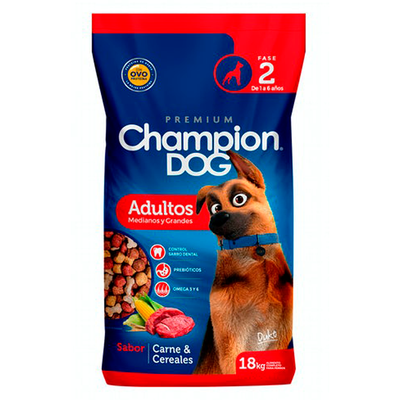 Champion Dog Adultos Razas Medianas y Grandes 18Kg