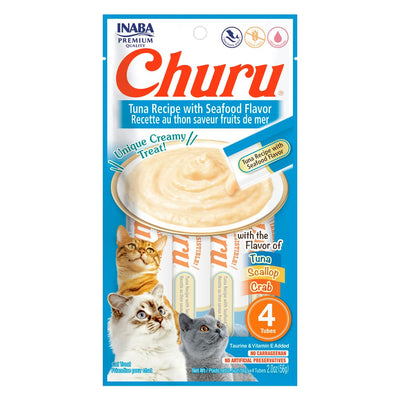 Inaba Churu Gatos Atún con Mariscos