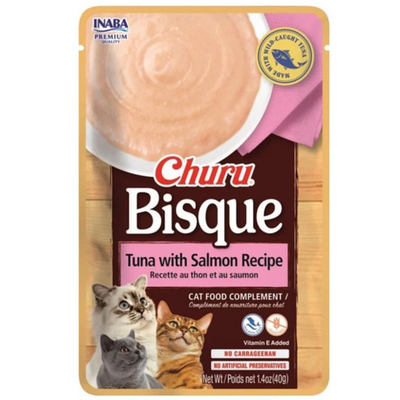 Churu Gato Bisque Atún con Salmón 40g