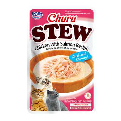 Churu Gato Stew Pollo con Salmón 40g