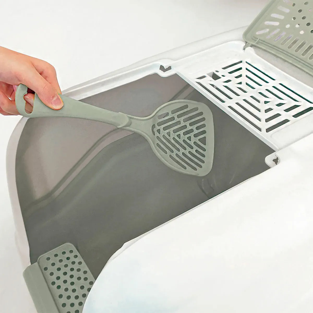 Baño Sanitario Gato Netta Maxi Puerta con Filtro y Pala