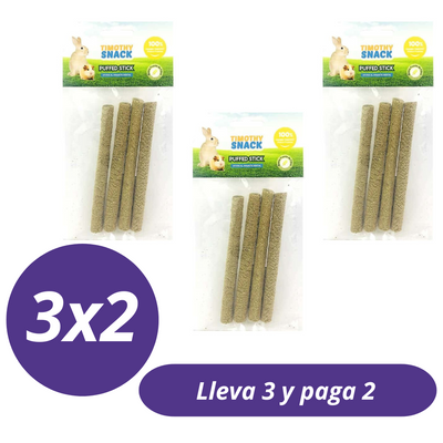 Pack 3x2 Timothy Snack Puffed Stick 4un
