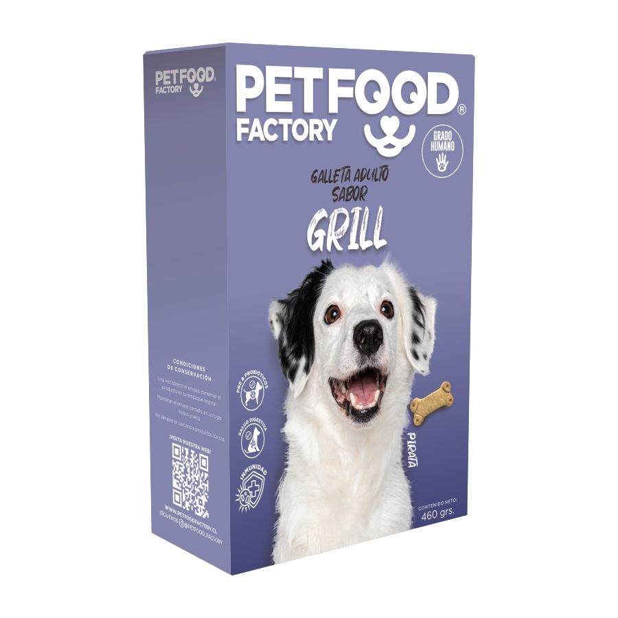 Petfood Galleta Hueso Perro Adulto Sabor Grill 460g