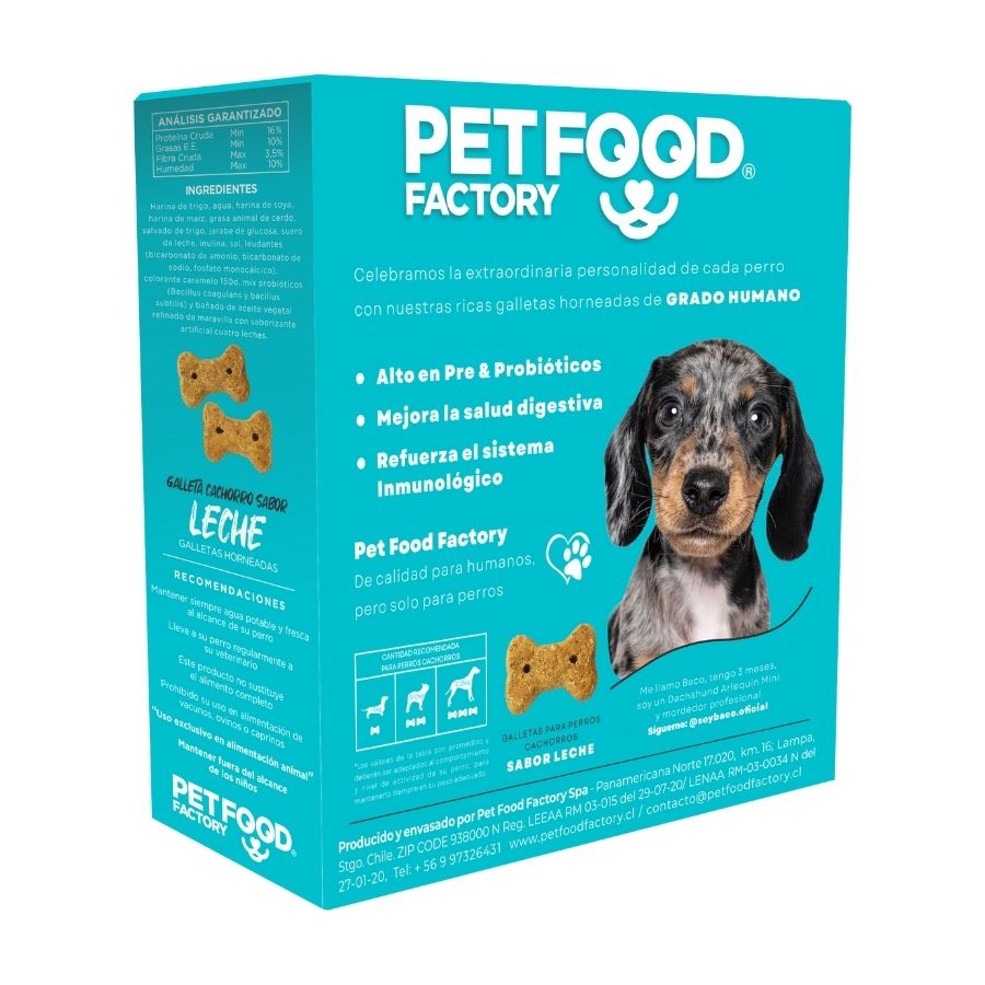 Petfood Galleta Huesito Cachorro Sabor Leche 350g