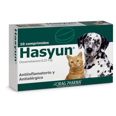Drag Pharma Hasyun 0,25mg 10comp Perros y Gatos