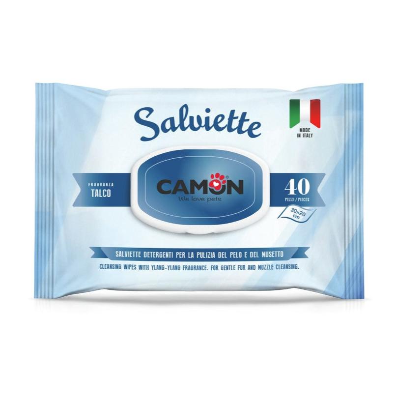 Camon Toallitas Humedas Perros y Gatos Salviette Talco 40un