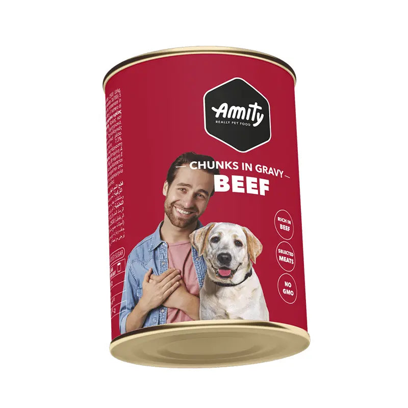Amity Chunks Beef Lata Perro Adulto 1.250g