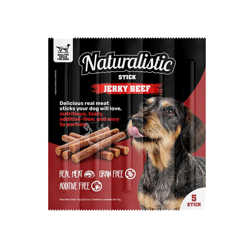 Naturalistic Perro Stick Jerky Beef 75g 5un