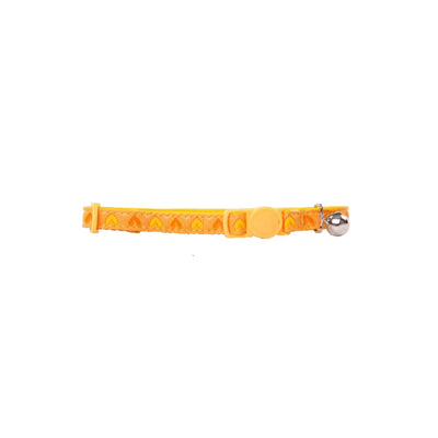 Pawise Collar Amarillo Corazones Gatos